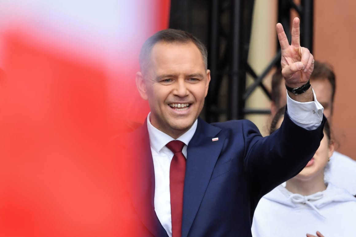 Rally for Polish presidential candidate Karol Nawrocki
